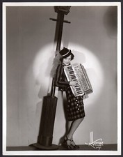 sexy leggy dancer ACCORDION PLAYER accordionist 1940 ORIG PHOTO by Murray Korman