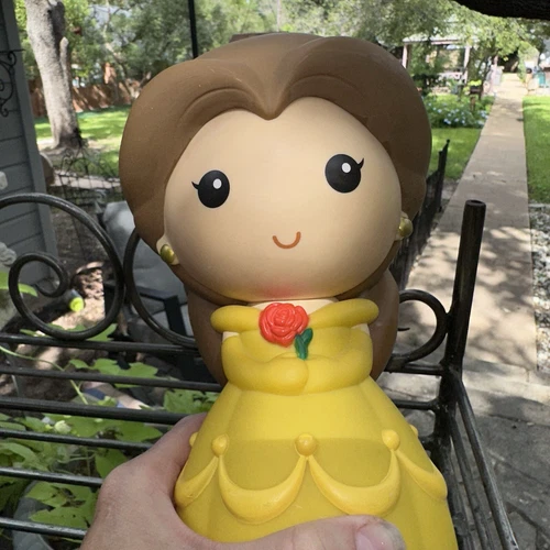 Disney Princess Core Belle Coin Piggy Bank Figural Pvc Beauty And The Beast 9"