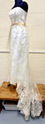 Alfred Angelo Wedding Bridal Dress Floral Size 8 White Lace Embellished
