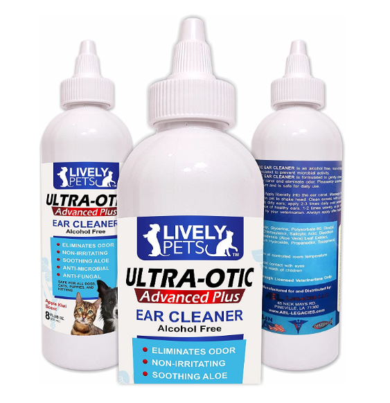 Lively Pets Dog Ear Cleaner and Ear Infection Treatment Stops Ear