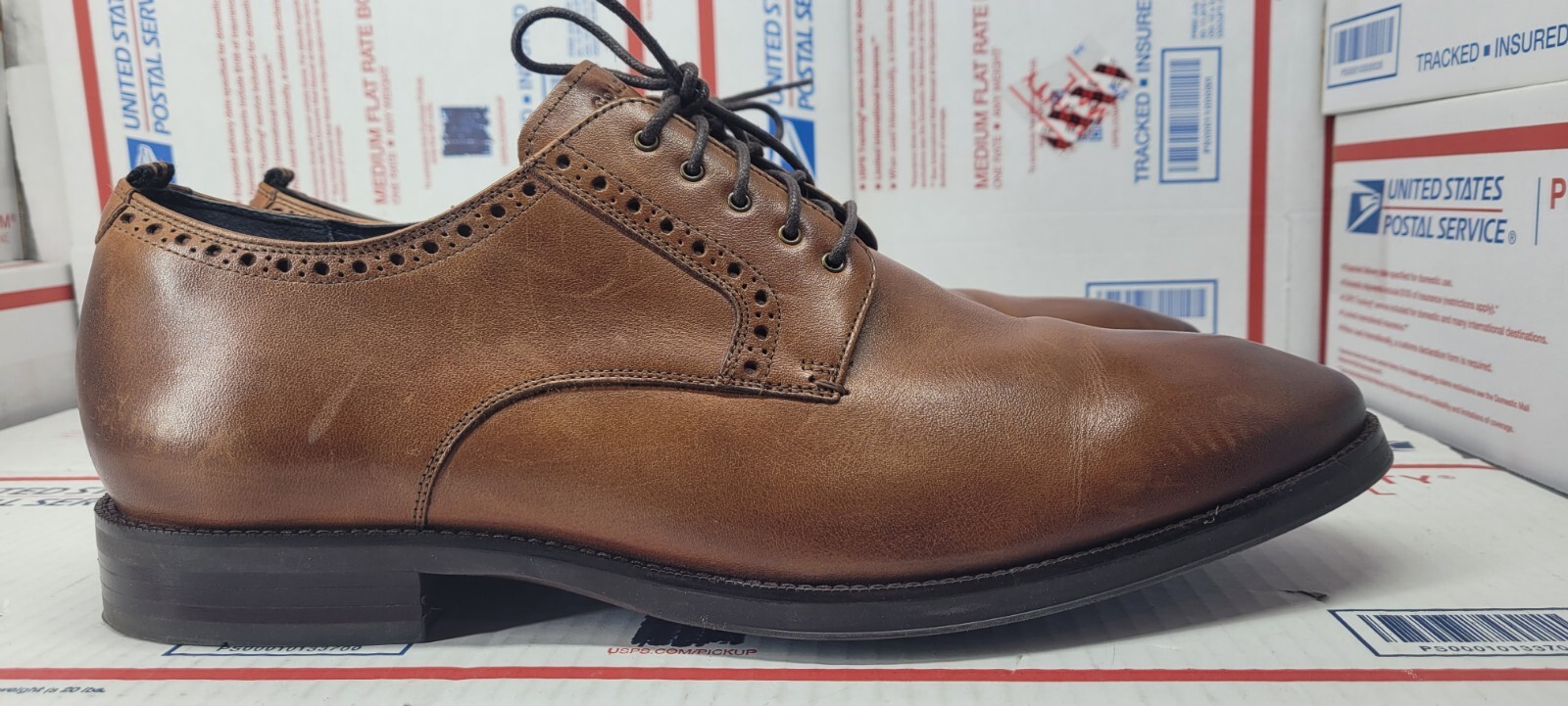 SAOLA Scarpe Oxford Cole Haan Jefferson Grand 2.0 da uomo taglia 12 M US marrone chiaro C30626