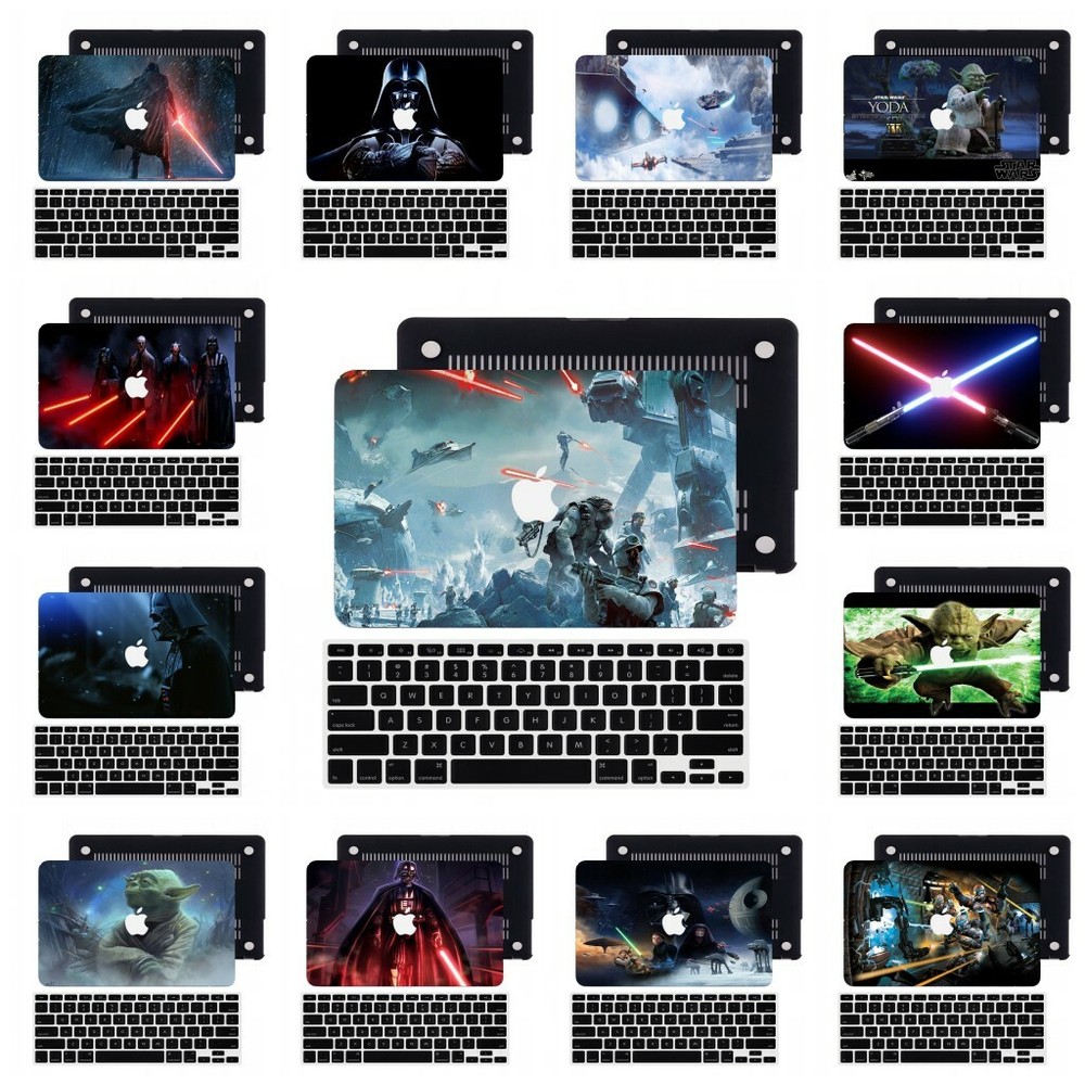 2in1 Star Wars Laptop Rubberized Hard Cut Out Case Cover For Macbook Pro Air 13