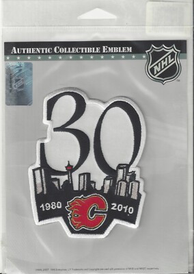 2010 Calgary Flames 30th Anniversary Patch Official NHL 3 1/2'' x 4 1/2'' in Pkg
