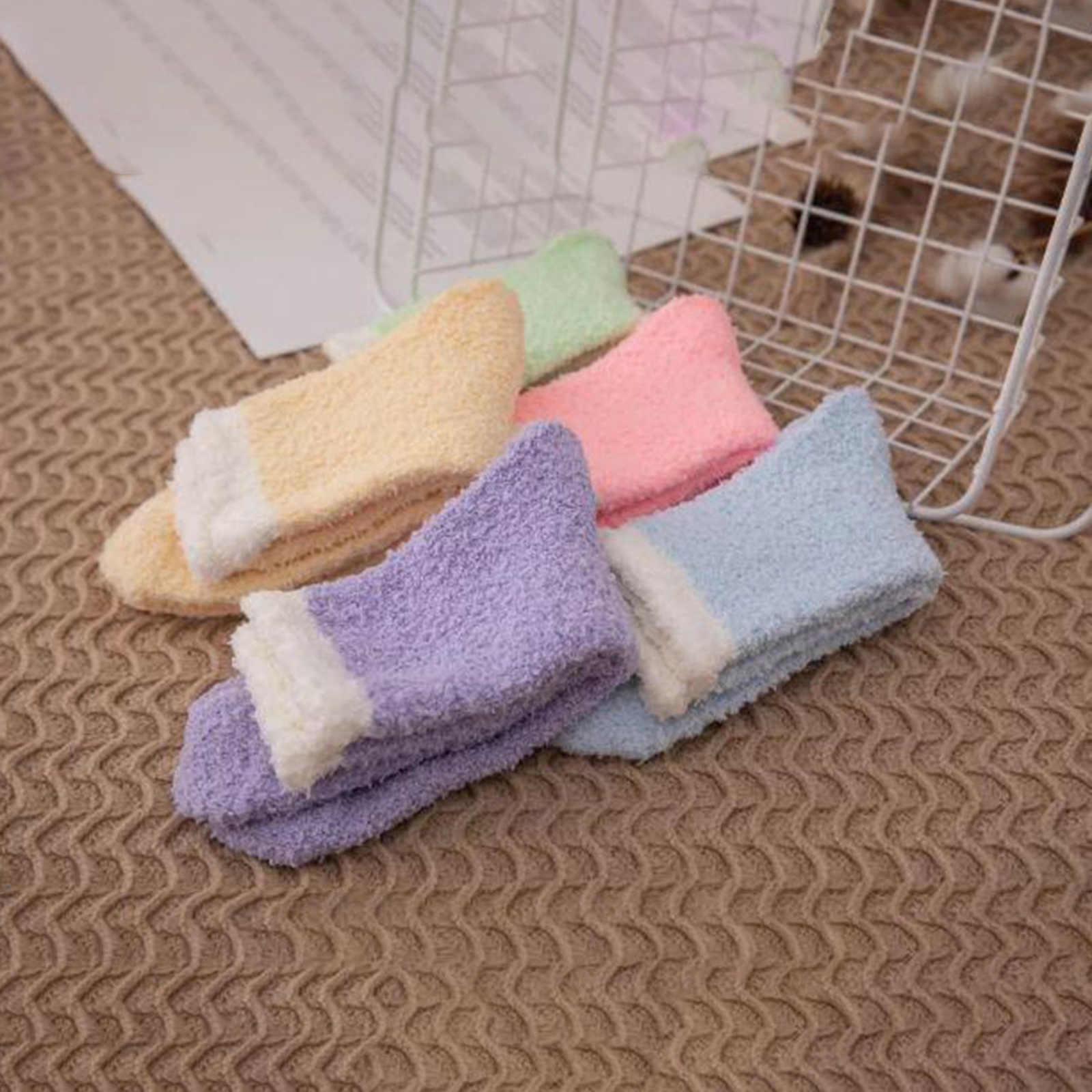 Women Socks Cozy Winter Warmth Women's Super Soft Fuzzy with Non-slip Grip