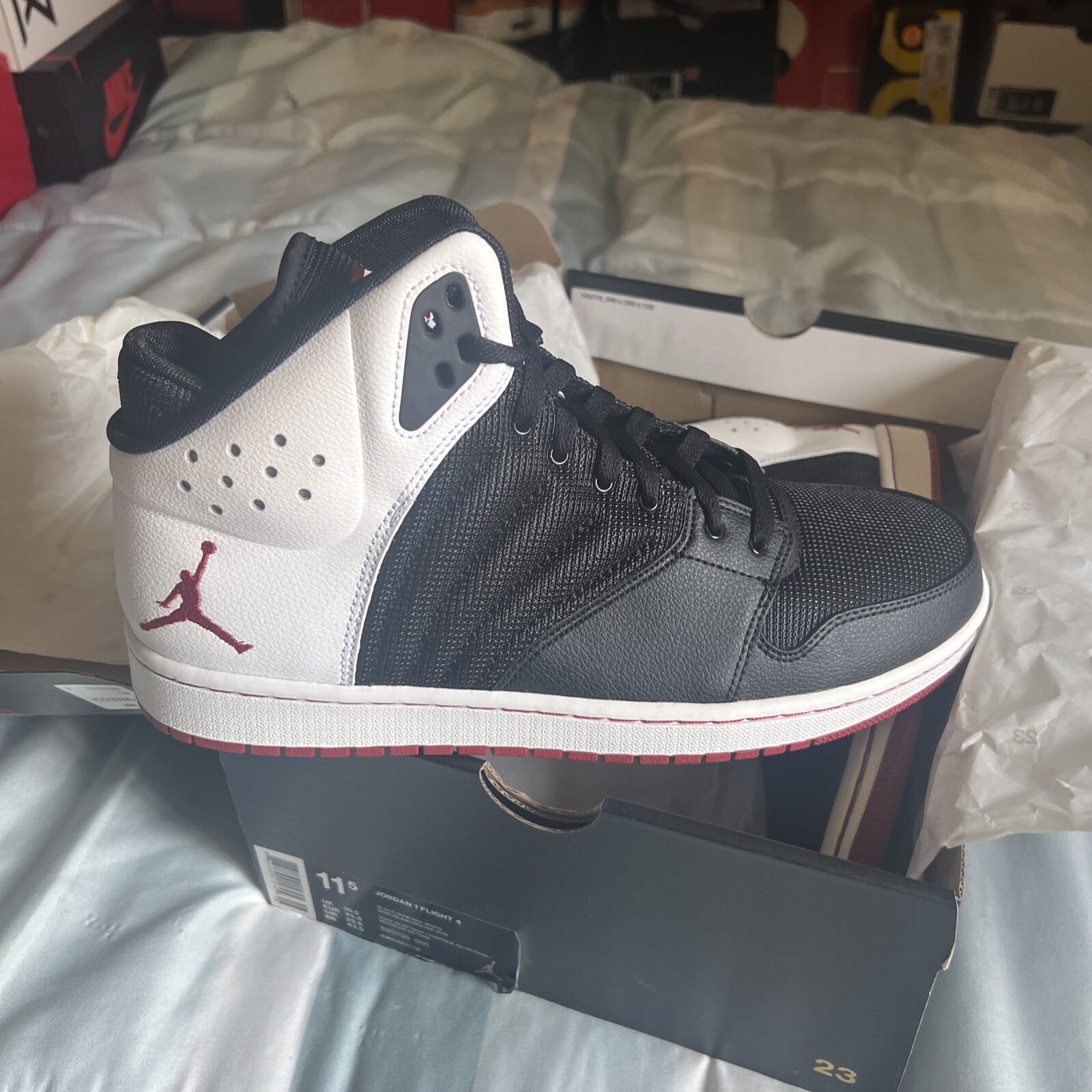 jordan 1 flight 4 white and black