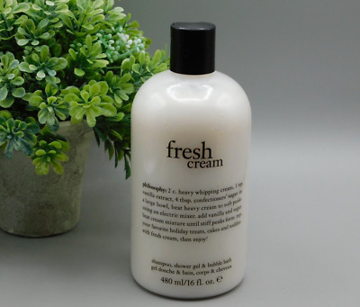 Philosophy Fresh Cream Shampoo Shower Gel & Bubble Bath 16 oz SEALED