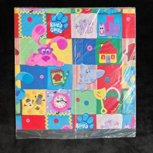Lot of 2 Blue's Clues Wrapping Paper 8 1/3 Sq Ft Vintage 1990 - Picture 3 of 5