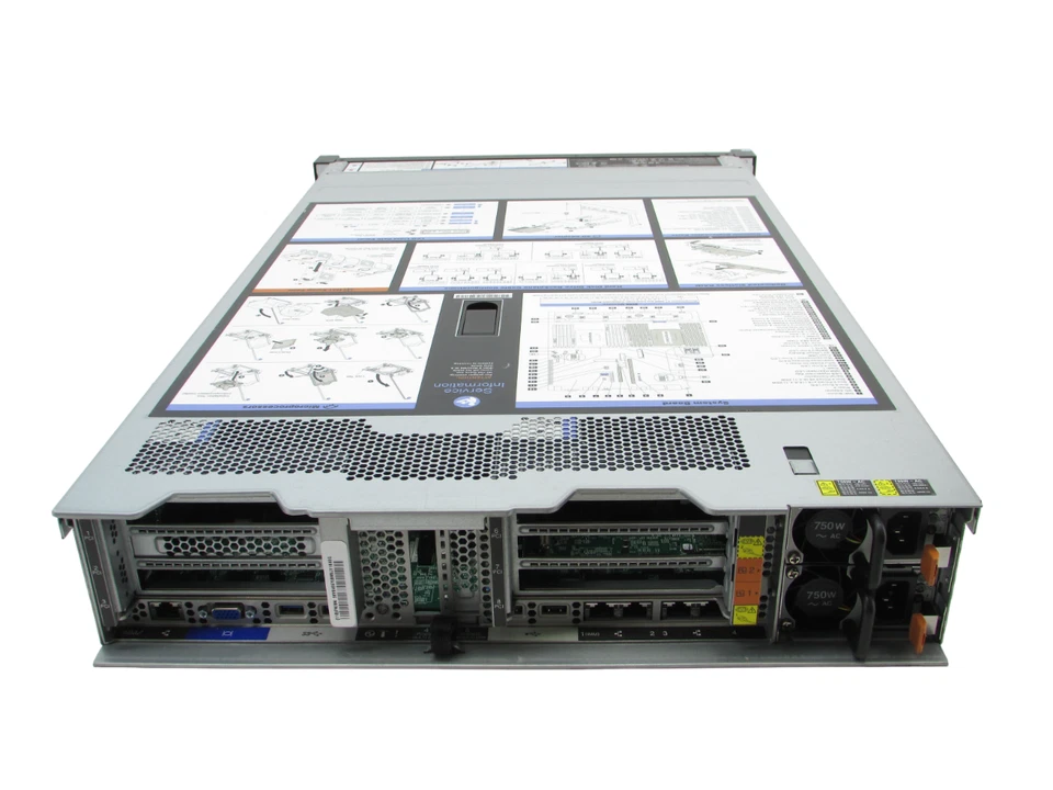 Lenovo System X3650 M5 5462-AC1 2x Xeon E5-2650v3 64GB RAM 2x 750W No Drives - Image 4 of 4