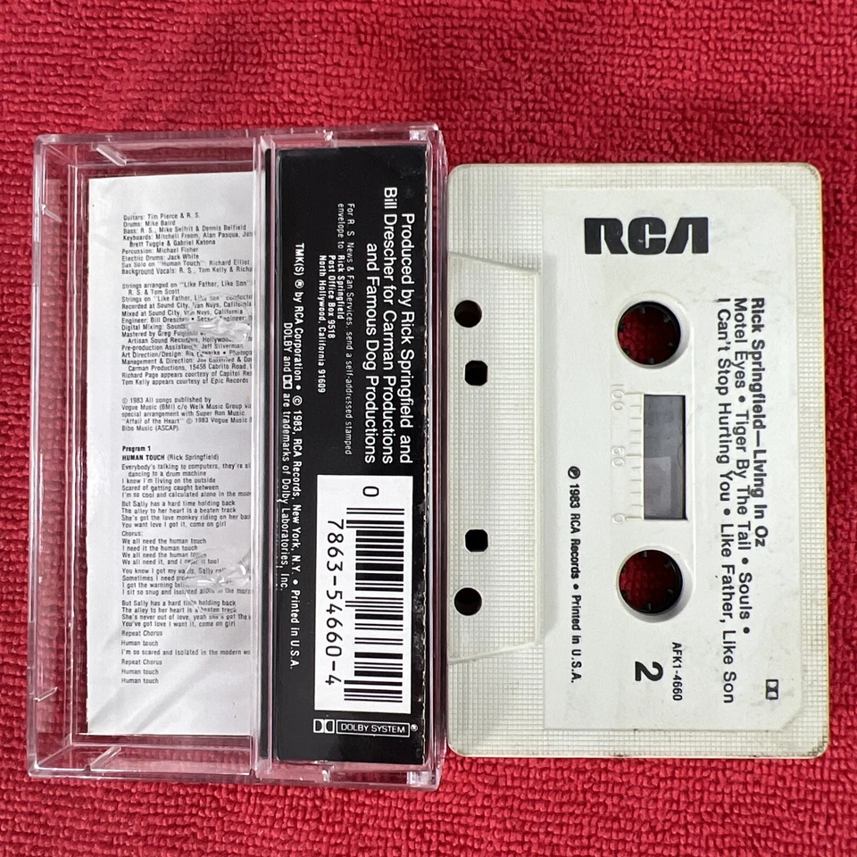 🔥 80’s ROCK Rick Springfield Living In Oz (Cassette Tape, RCA Records)  CLEAN! - Image 2 of 4
