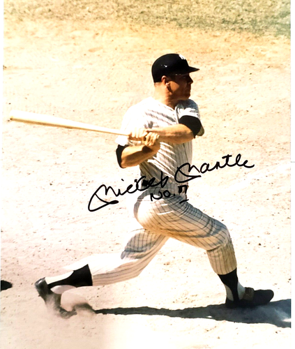 HOF Mickey Mantle New York Yankees Autographed 11x14 Photo w/COA