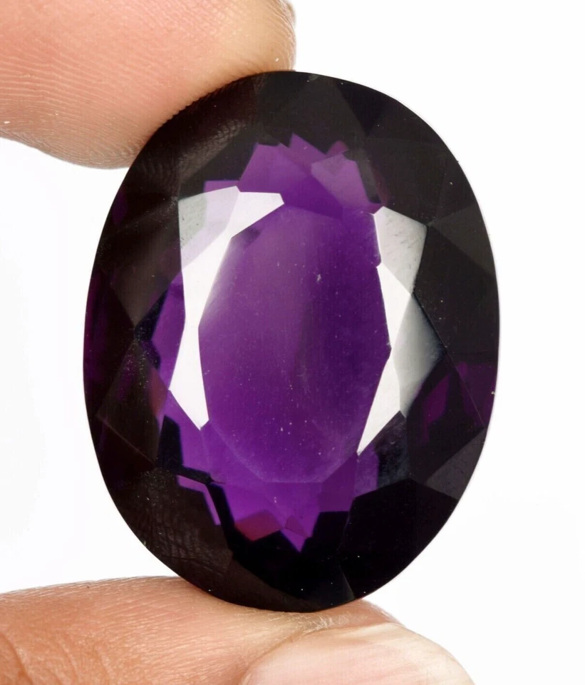 AAA+ Purple Amethyst 69.9 Ct. Faceted Oval Cut Loose Gemstone for Ring & Pendant - Image 2 of 4