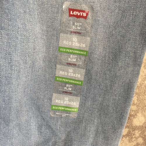 Levis 511 Jeans Size 10 Youth Slim Flex Stretch Blue Adjustable Waistband - Picture 8 of 12