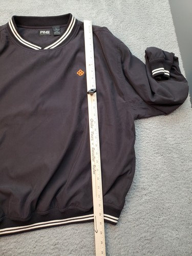 Ping Collection Golf Jacket Men Large Brown Polyester Long Sleeve Crew Neck Logo - Picture 13 of 15