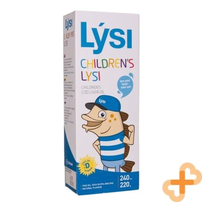 LYSI COD LIVER OIL Natural Flavor Fish Oil 240ml Vitamins Minerals For Children
