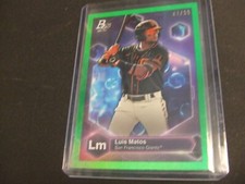 2022 Bowman Platinum Precious Elements Green /99 Luis Matos San Francisco Giants