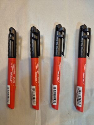 Milwaukee 4932480551 Inkzall Marker mit feiner Spitze schwarz 6 Stück