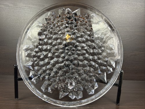 Gorgeous Lead Crystal Katarina Witt 13” Serving Platter Rock Cut Ice Texture - Picture 4 of 13