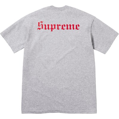 SUPREME Snow White Tee Heather Grey All Cotton T-Shirt FW24