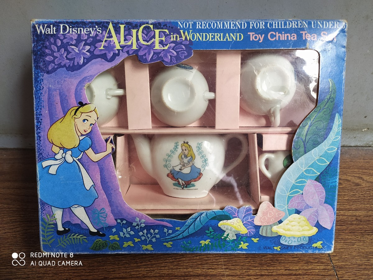 Rare old WALT DISNEY'S ALICE IN WONDERLAND toy china tea set made