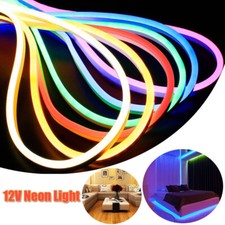 5M 10M 12V Car Flexible Sign Neon Lights Silicone Tube LED Strip Waterproof USA