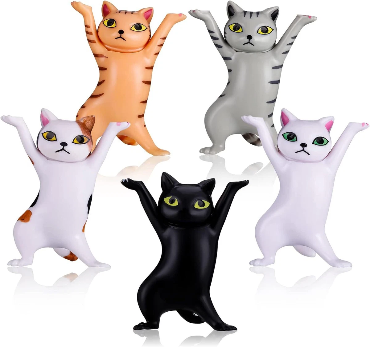 5Pcs Dancing Cats Pencil Holder Cat Pen Holder Mobile Phone Cute