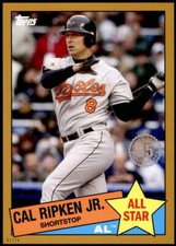 Cal Ripken Jr. 2020 Topps 1985 35th Anniversary All-Stars 5x7 Gold #85AS-4 3/10 