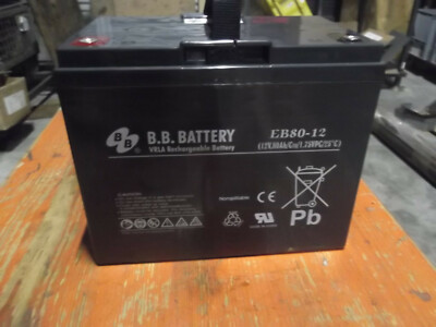 12V 80Ah Akku, AGM Bleiakku, B.B. Battery EB80-12, 260x168x209 (lxbxh), M6 Innen