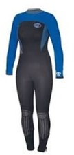 Bare 5/4mm Velocity, Women's Full Wetsuit, ank zip, Size 6, Bla, Royal Blu, Blu
