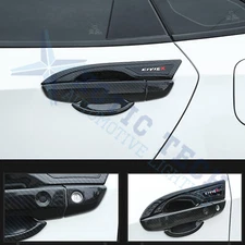 Exterior Door Handle & Bowl Cover Set Carbon Fiber Texture For Honda Civic 10th
