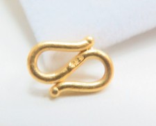 Solid 24K Yellow Gold S Clasp /0.75g fix your Bracelet fit 12mm x 6mm
