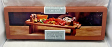 Artes  Medium Footed Acacia Wood Serving Board 14.5" Charcuterie