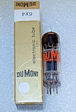 6X4 DuMont NOS Tube black/silver Welded plate/dual field goal getter/support rod