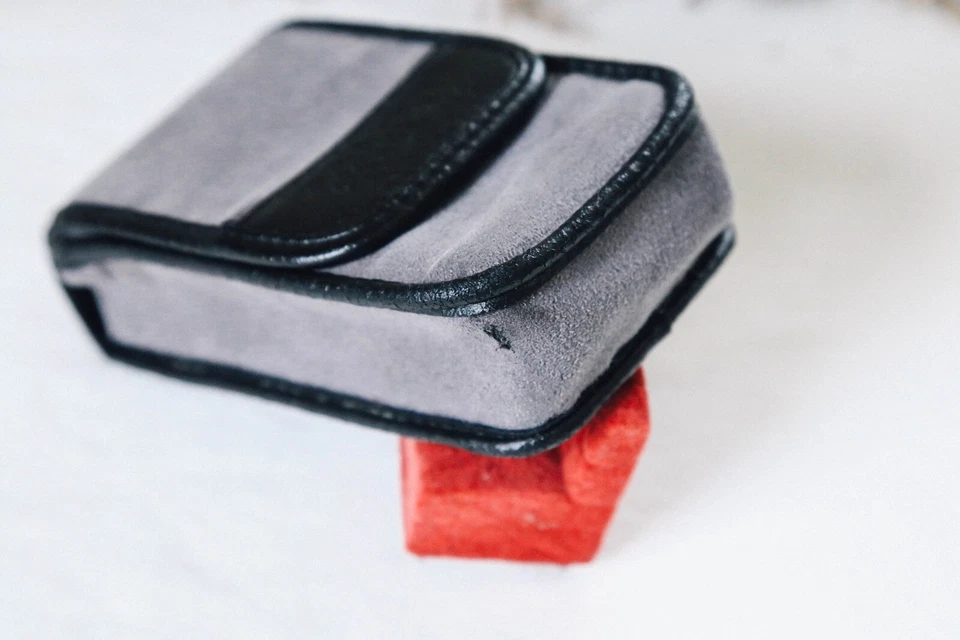 CONTAX T2 Soft Case Genuine Vintage Pouch Black Gray Japan – Damaged Spot - Image 3 of 4