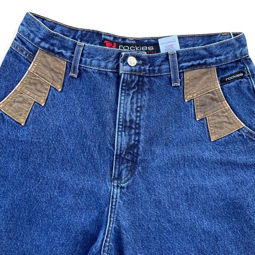 Vintage Rockies Jeans Leather Patch 