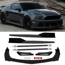 Front Rear Bumper Lip Spoiler Splitter Body Kit Side Skirt For 2000-2021 Ford Mu