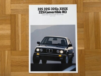 Prospekt BMW 3er E30 Farben & Polster 1988 M3 Broschüre Brochure Katalog Catalog