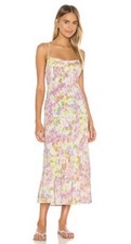 Revolve/ASTR The Label Charisma Dress in Pink & Yellow Tie Dye Size XS