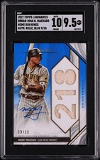 2022 Topps Luminaries MANNY MACHADO Home Run King /10 Autograph Patch SGC 9.5
