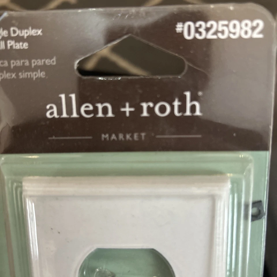 Placa de pared dúplex individual Allen + Roth blanca 0325982 Foto 4 de 4