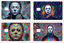 Michael Myers Psychedelic ATM Debit Credit Sticker Skin Halloween Horror Movies