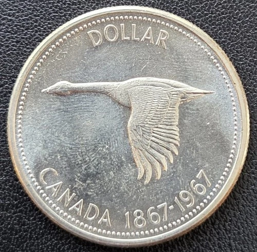 1967 Silver Dollar Canada - 80% Silver Coin - Great Condition