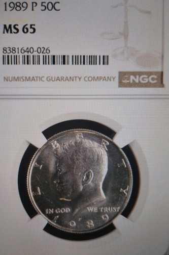 1989 P Kennedy Half Dollar NGC Certified MS65