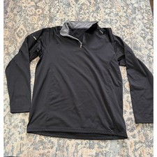 UNRL Men's Elite 1/4 Zip Top- Black-Large