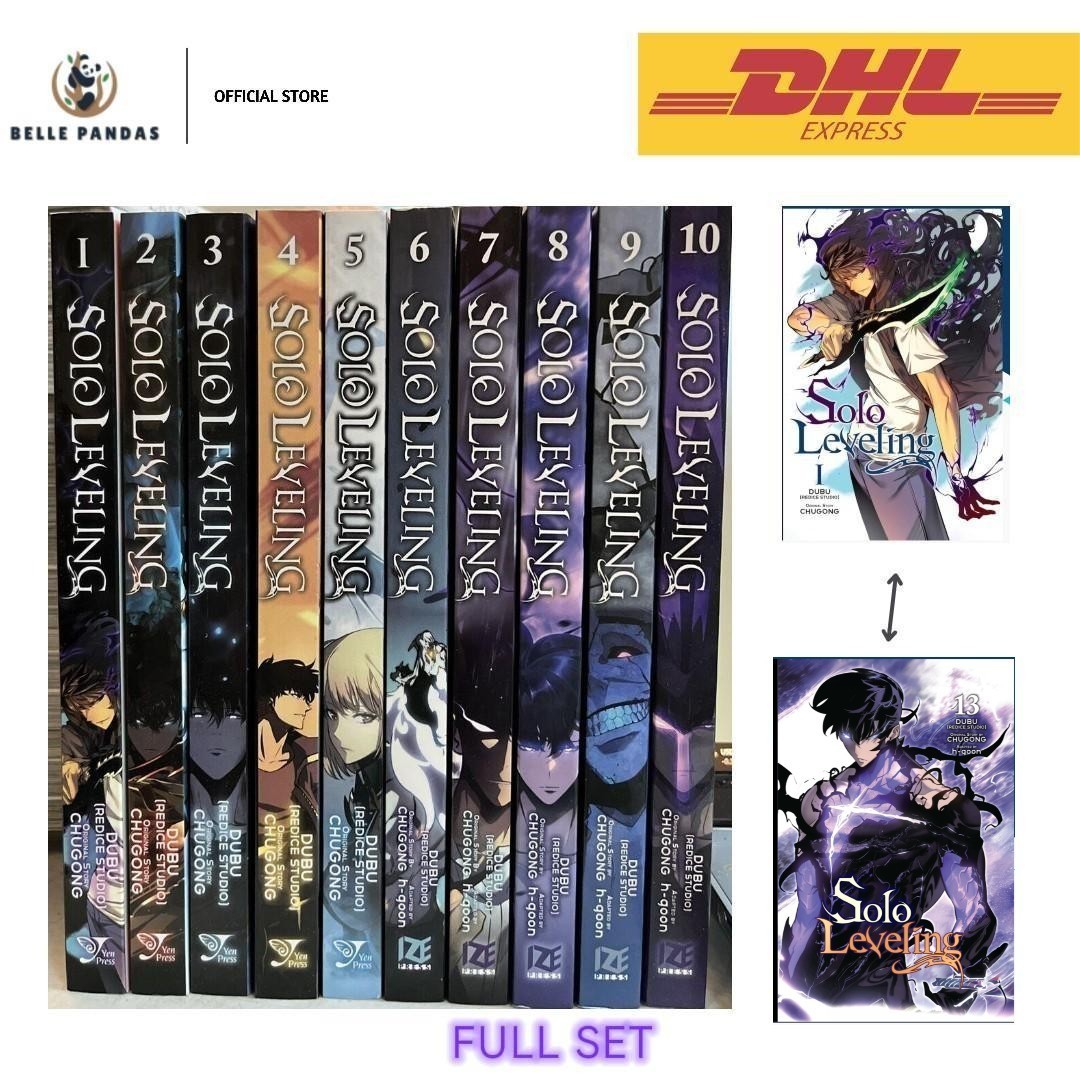 Solo Leveling Manga Vol 1-13 Inglés Juego Completo Manhwa Cómic Nuevo por Chugong
