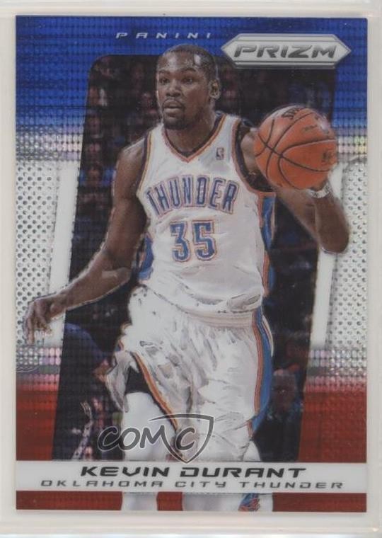 2013-14 Panini Prizm Blue White & Red Pulsar Prizm Kevin Durant #45 0za4