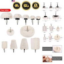 Buffing Wheel Drill Kit 11pcs Polishing Pad Cotton for Metal Chrome Stainless...