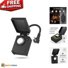 24-Hour Waterproof Mechanical Timer - Dual Gr...