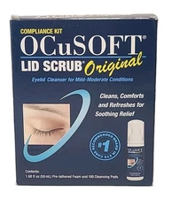 OCuSOFT Lid Scrub Original COMPLIANCE KIT ( 50 mL Foam + 100 Dry Lint Free Pads)