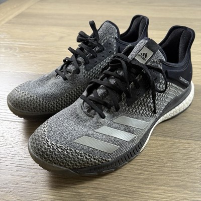 Adidas Shoes Women 11 Crazy Flight X2 Volleyball Black Silver Knit Boost