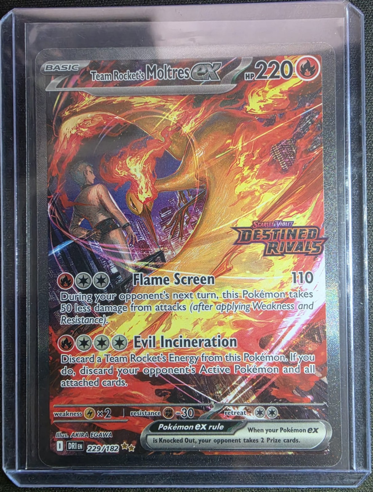 Team Rockets Moltres Ex 229/182 Stamped Promo Destined Rivals